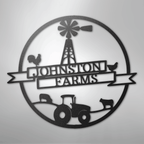Farm Banner Monogram - Steel Sign