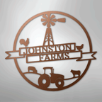Farm Banner Monogram - Steel Sign