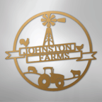 Farm Banner Monogram - Steel Sign