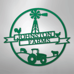 Farm Banner Monogram - Steel Sign