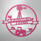 Farm Banner Monogram - Steel Sign
