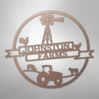 Farm Banner Monogram - Steel Sign