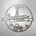 Farm Banner Monogram - Steel Sign