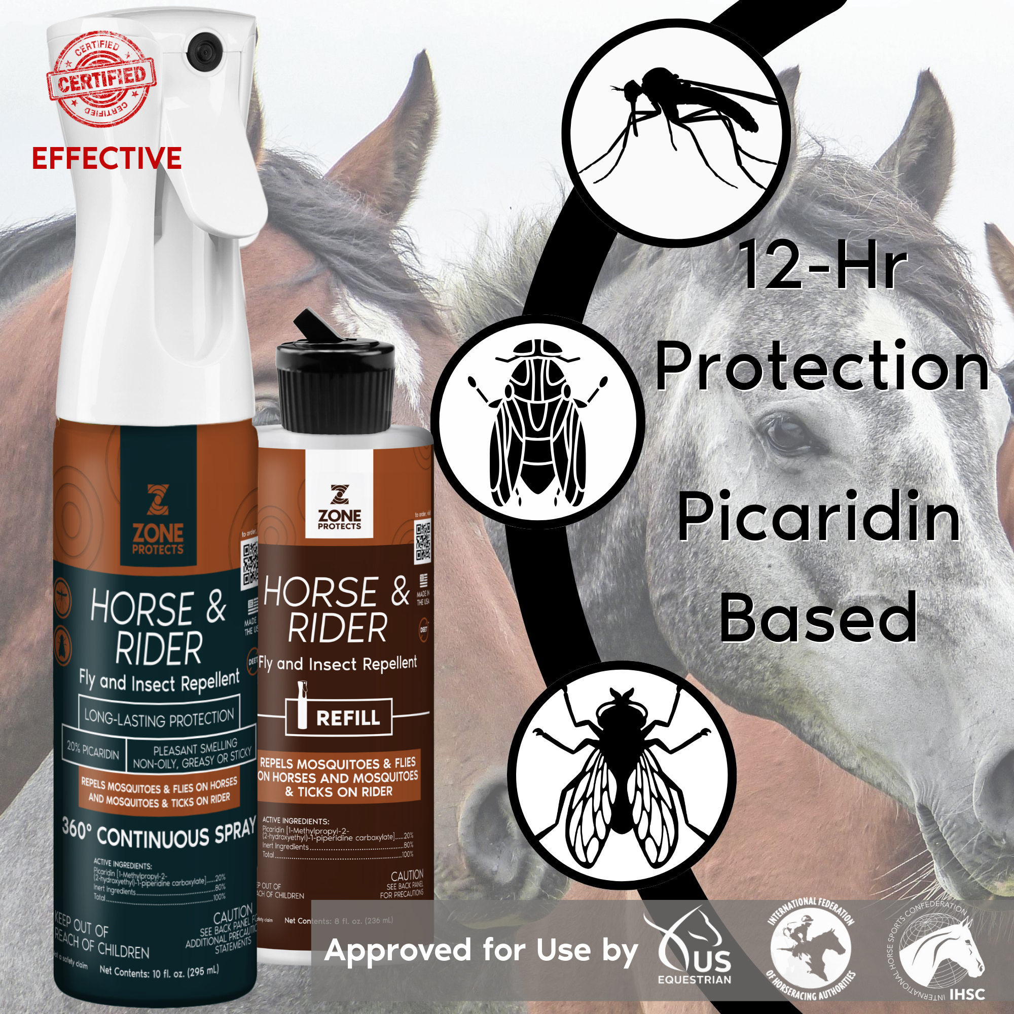 Horse & Rider Fly/Insect Repellent Mistosol + Refill Combo