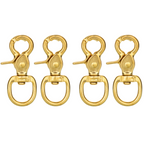 Horse Tack Solid Brass Trigger Snap Square Eye Snap Loop Eye 2-1/2" 2-Pack