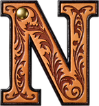 Baha Ranch Monogrammed Initial Western Leather Look Saddle Longhorn Cowboy Cowgirl Kitchen Dish Towels Made in America