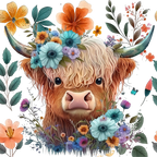 Highland Cow Glass Cups