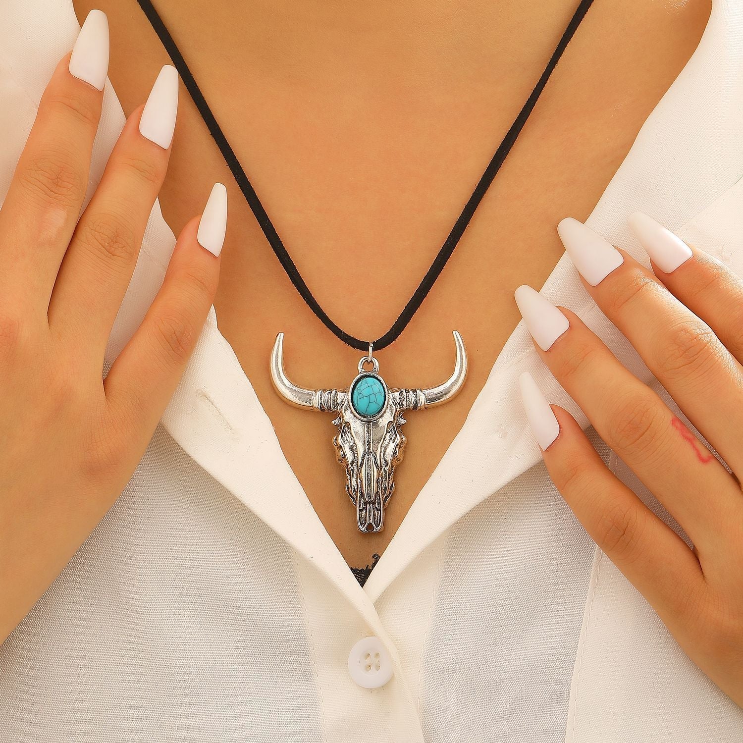 Western Denim Female Style Retro Boots Jewelry Set