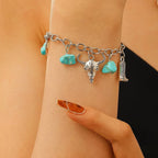 Western Denim Female Style Retro Boots Jewelry Set