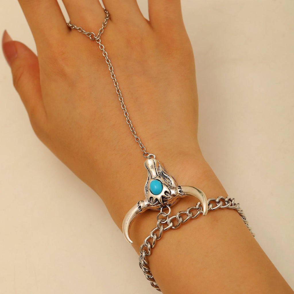 Western Denim Female Style Retro Boots Jewelry Set
