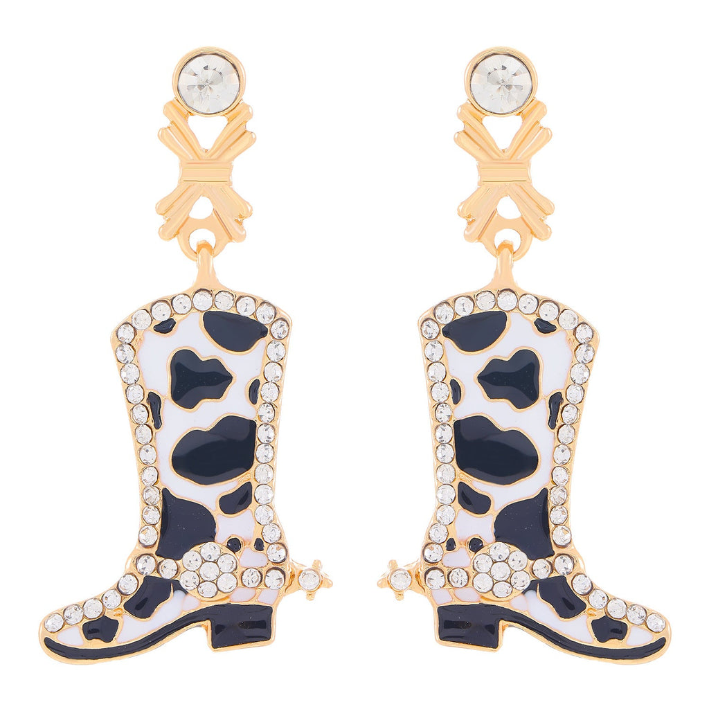 Western Denim Female Style Retro Boots Jewelry Set
