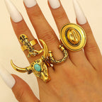 Western Denim Female Style Retro Boots Jewelry Set