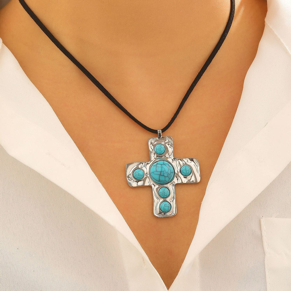 Western Denim Female Style Retro Boots Jewelry Set