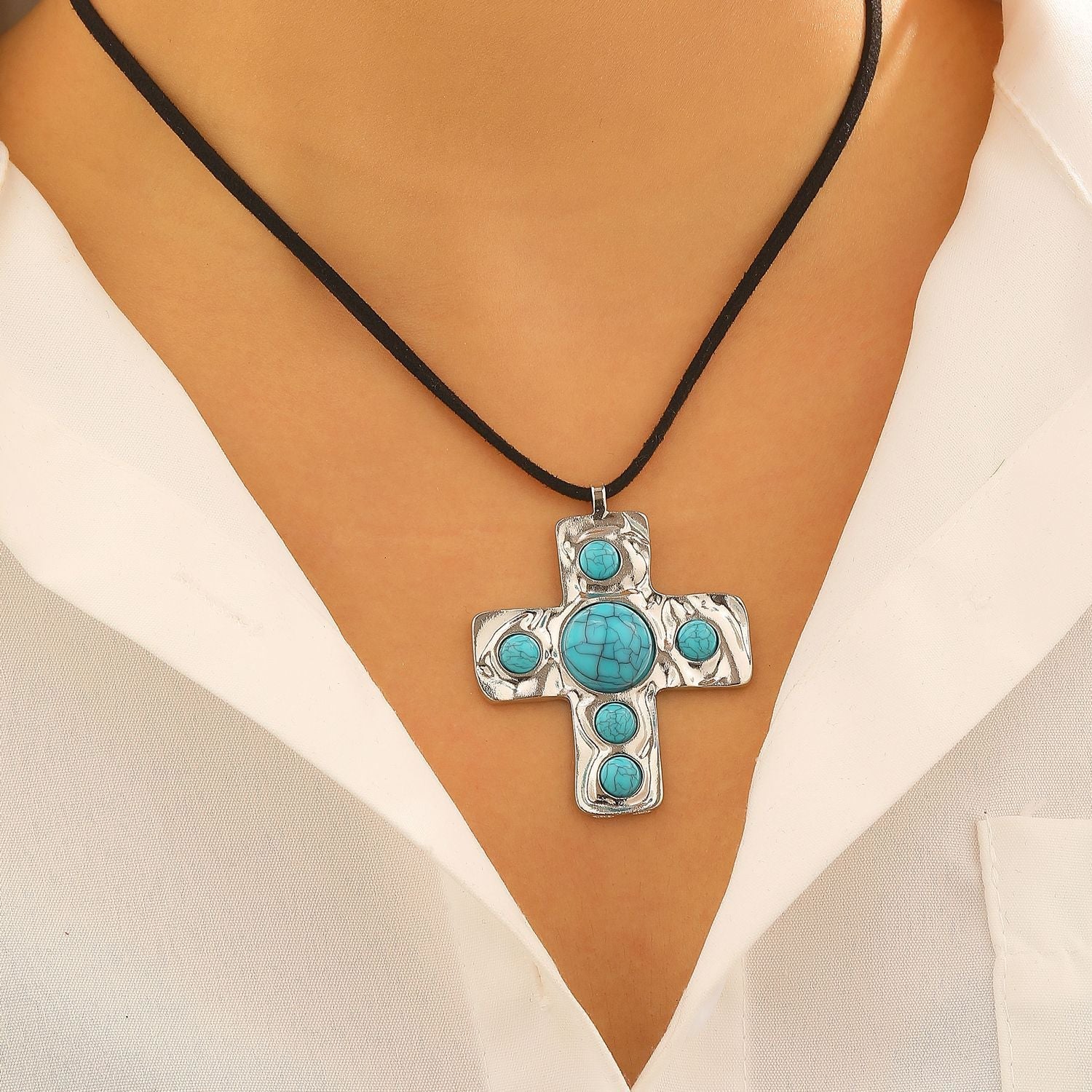 Western Denim Female Style Retro Boots Jewelry Set