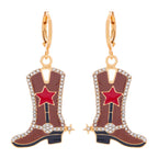 Western Denim Female Style Retro Boots Jewelry Set
