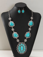 Exaggerated Turquoise Western Style Retro Shaped Rings