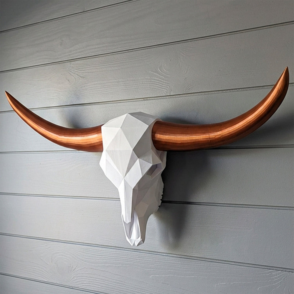 ADG42 Modern Large Steer Skull and Horns Wall Art | 30"