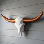 ADG42 Modern Large Steer Skull and Horns Wall Art | 30"
