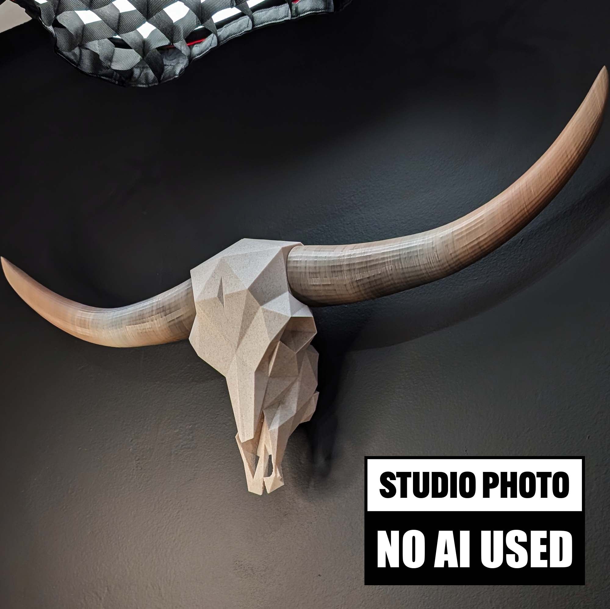 ADG42 Modern Large Steer Skull and Horns Wall Art | 30"