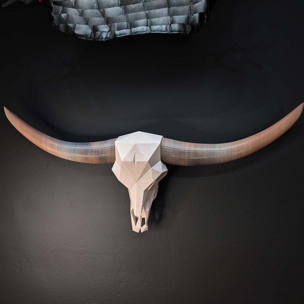 ADG42 Modern Large Steer Skull and Horns Wall Art | 30"