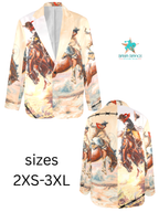 Baha Ranch Yeehaw Cowboy Vintage Western Retro Blazer