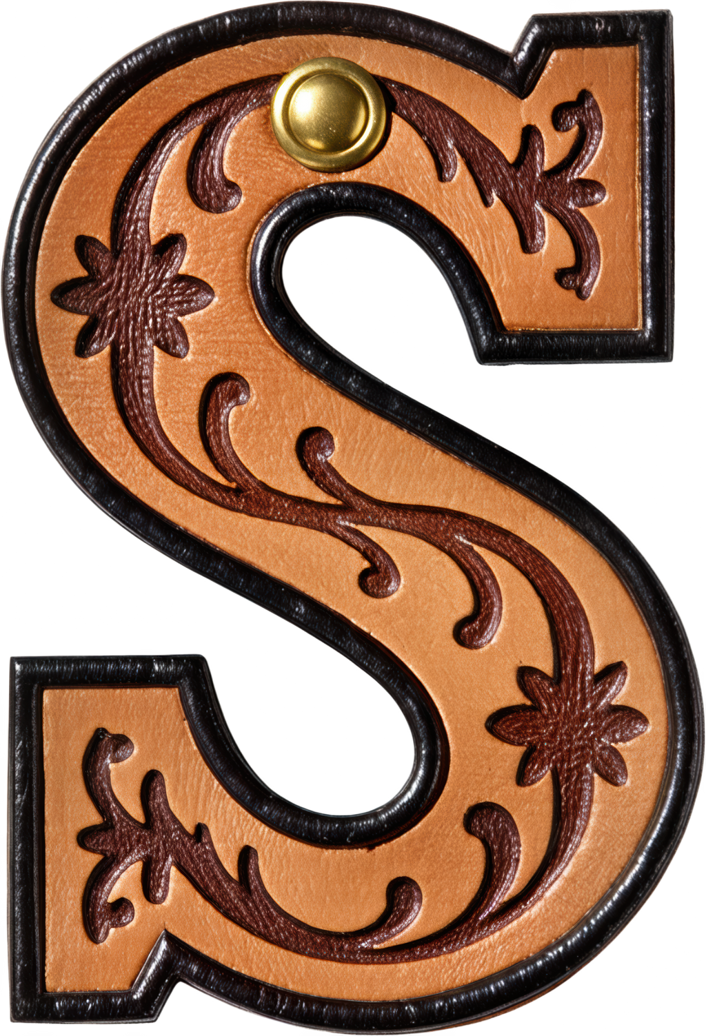 Baha Ranch Monogrammed Initial Western Leather Look Saddle Longhorn Cowboy Cowgirl Kitchen Dish Towels Made in America