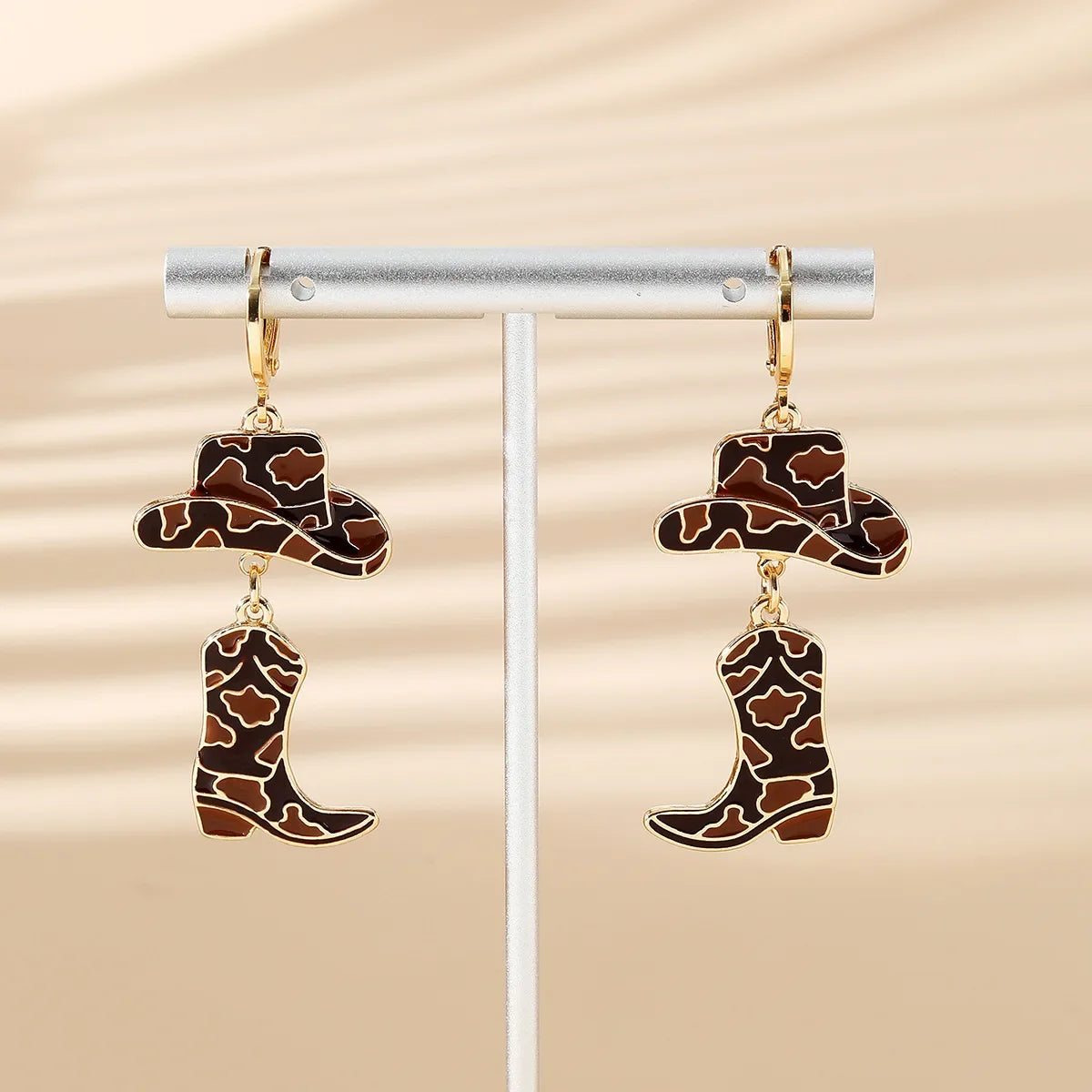 Western Cowboy Boots and Hat Drop Earrings | Vintage Punk Jewelry for Women