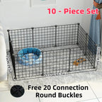 DIY Pet Fence Panels Simple Wire Mesh Panels for Rabbit Cat and Dog Cages Stackable Assembleable Fences Multi Functional Cages