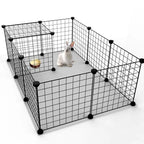 DIY Pet Fence Panels Simple Wire Mesh Panels for Rabbit Cat and Dog Cages Stackable Assembleable Fences Multi Functional Cages