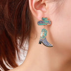 Western Cowboy Boots and Hat Drop Earrings | Vintage Punk Jewelry for Women