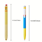 4pcs Writing Pen, Cute and Funny Styling Pen Creative Rotating Gel Pen Chicken Pressing Gel Pen 0.5mm Black Office Supplies