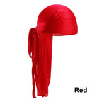 Adjustable Men Women Chemo Cap Pre-Tied Headwrap Bandana Silk Durag Pirate Hat Turban Hijab