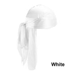 Adjustable Men Women Chemo Cap Pre-Tied Headwrap Bandana Silk Durag Pirate Hat Turban Hijab