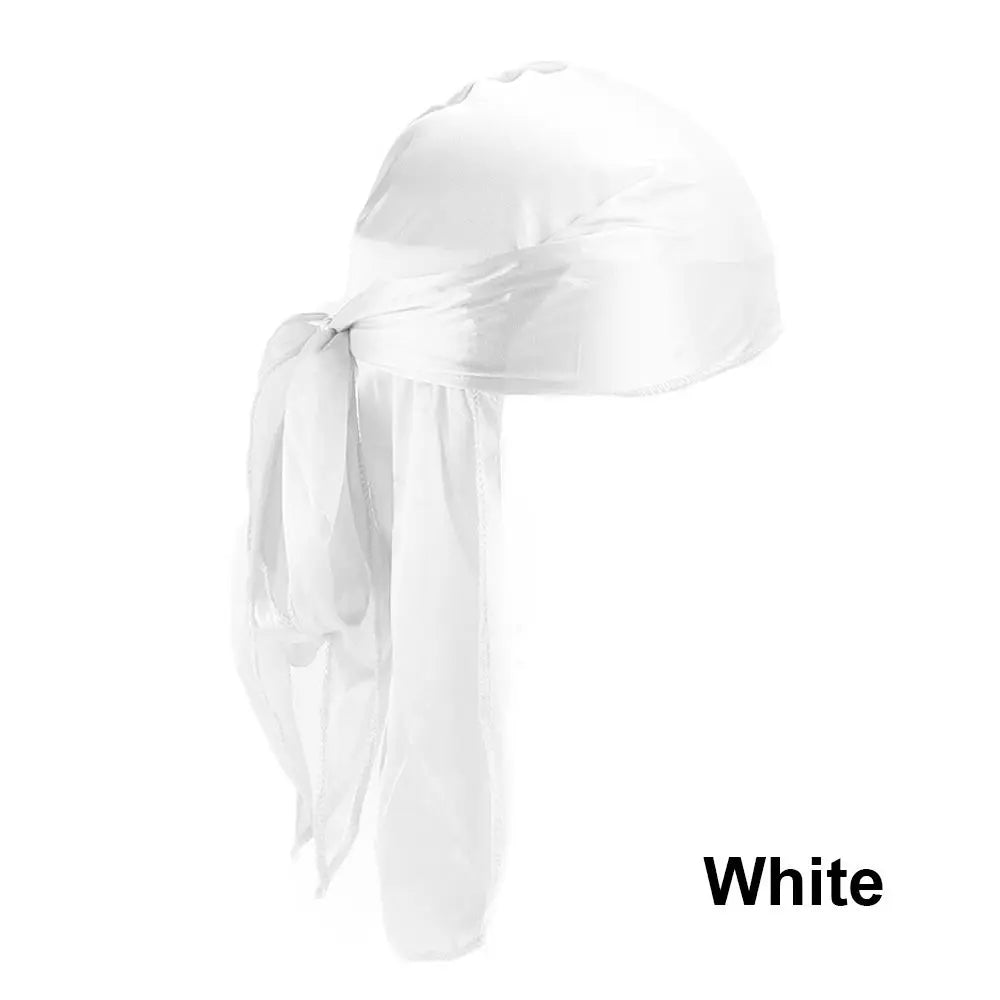 Adjustable Men Women Chemo Cap Pre-Tied Headwrap Bandana Silk Durag Pirate Hat Turban Hijab