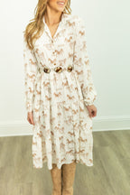 Horse Print Shirt Dress