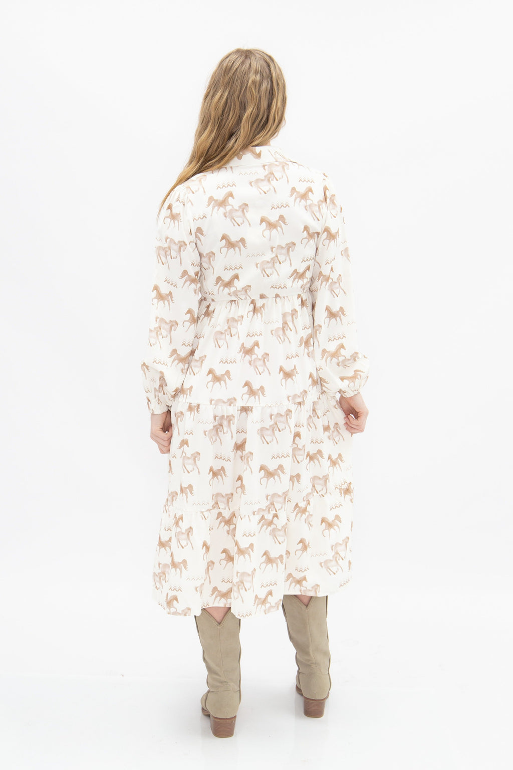 Horse Print Shirt Dress