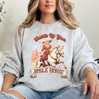 Saddle Up Your Jingle Horse Cowboy Cowgirl Christmas Carol Western Holiday Edition Sweatshirt