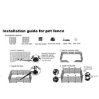 DIY Pet Fence Panels Simple Wire Mesh Panels for Rabbit Cat and Dog Cages Stackable Assembleable Fences Multi Functional Cages