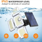 138/198/333/74 LED Solar Lights Outdoor Motion Sensor Human Induction Adjustable Head IP65 Waterproof Solar Power Wall Lamp