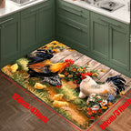 VIKAMA Chicken Kitchen Carpet Soft and Comfortable Laundry Room Floor Mat Entrance Corridor Carpet Home Decoration