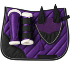 Horse Saddle Pad, Ear Bonnet & Horse Boot Set