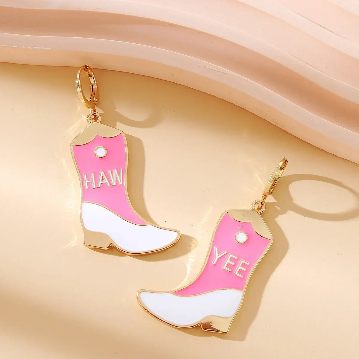 Western Cowboy Boots and Hat Drop Earrings | Vintage Punk Jewelry for Women