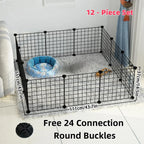 DIY Pet Fence Panels Simple Wire Mesh Panels for Rabbit Cat and Dog Cages Stackable Assembleable Fences Multi Functional Cages
