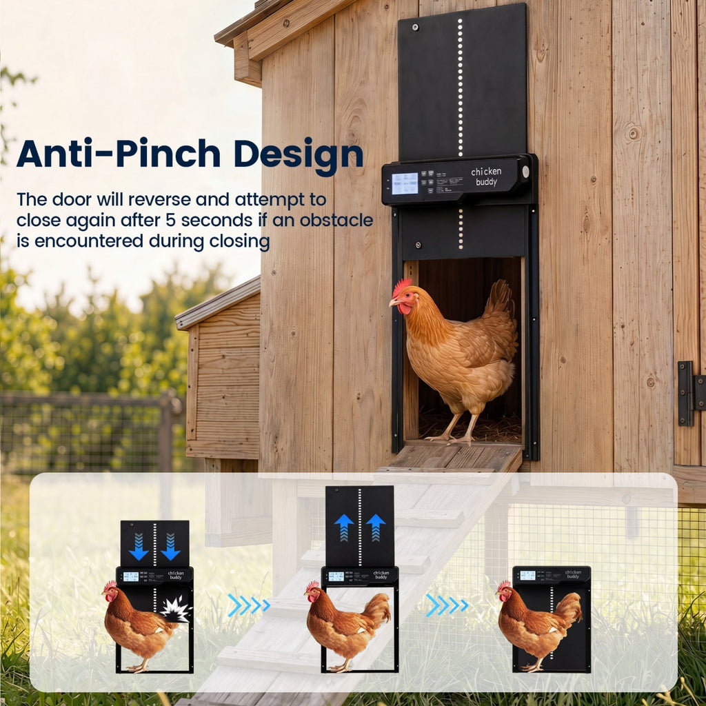 Solar Powered Automatic Chicken Coop Door with Remote Control