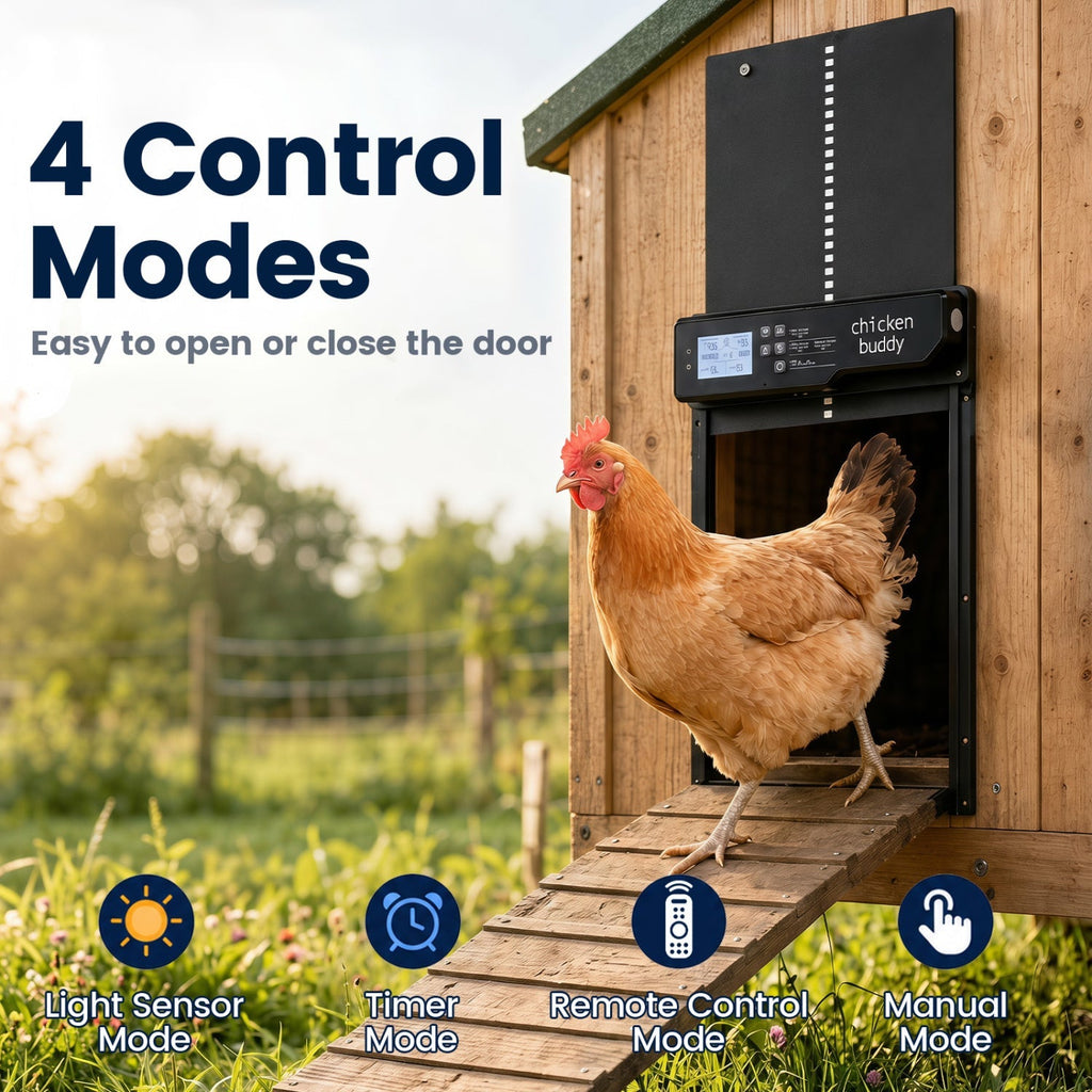 Solar Powered Automatic Chicken Coop Door with Remote Control