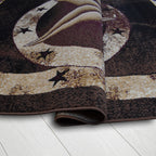 Great West Western Star Polypropylene Area Rug for Living Room, Bedroom & Entryway | Rustic Farmhouse Indoor Carpet