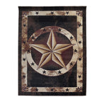 Great West Western Star Polypropylene Area Rug for Living Room, Bedroom & Entryway | Rustic Farmhouse Indoor Carpet