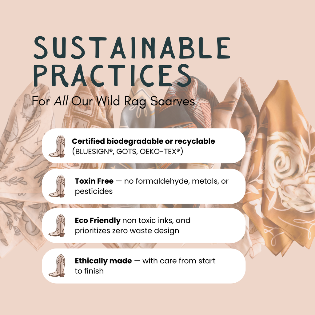 Summer Ride: Western Scarf Bandana Silk Tencel Cowgirl Wild Rag