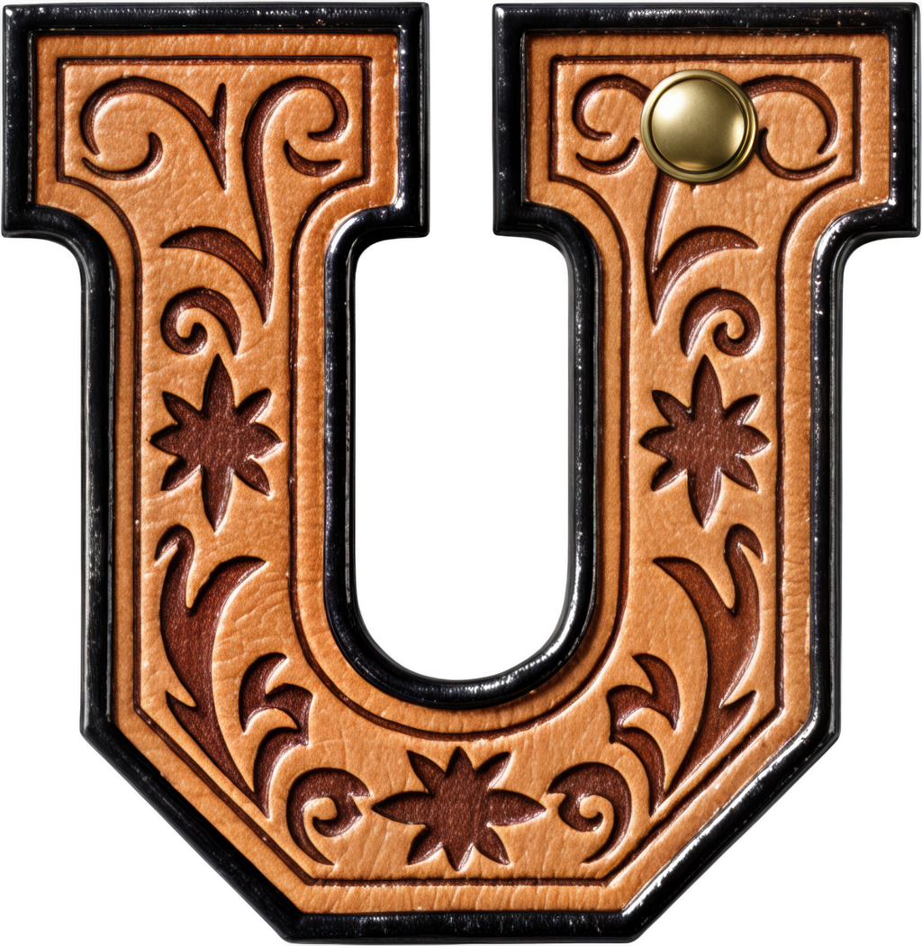 Baha Ranch Monogrammed Initial Western Leather Look Saddle Longhorn Cowboy Cowgirl Kitchen Dish Towels Made in America