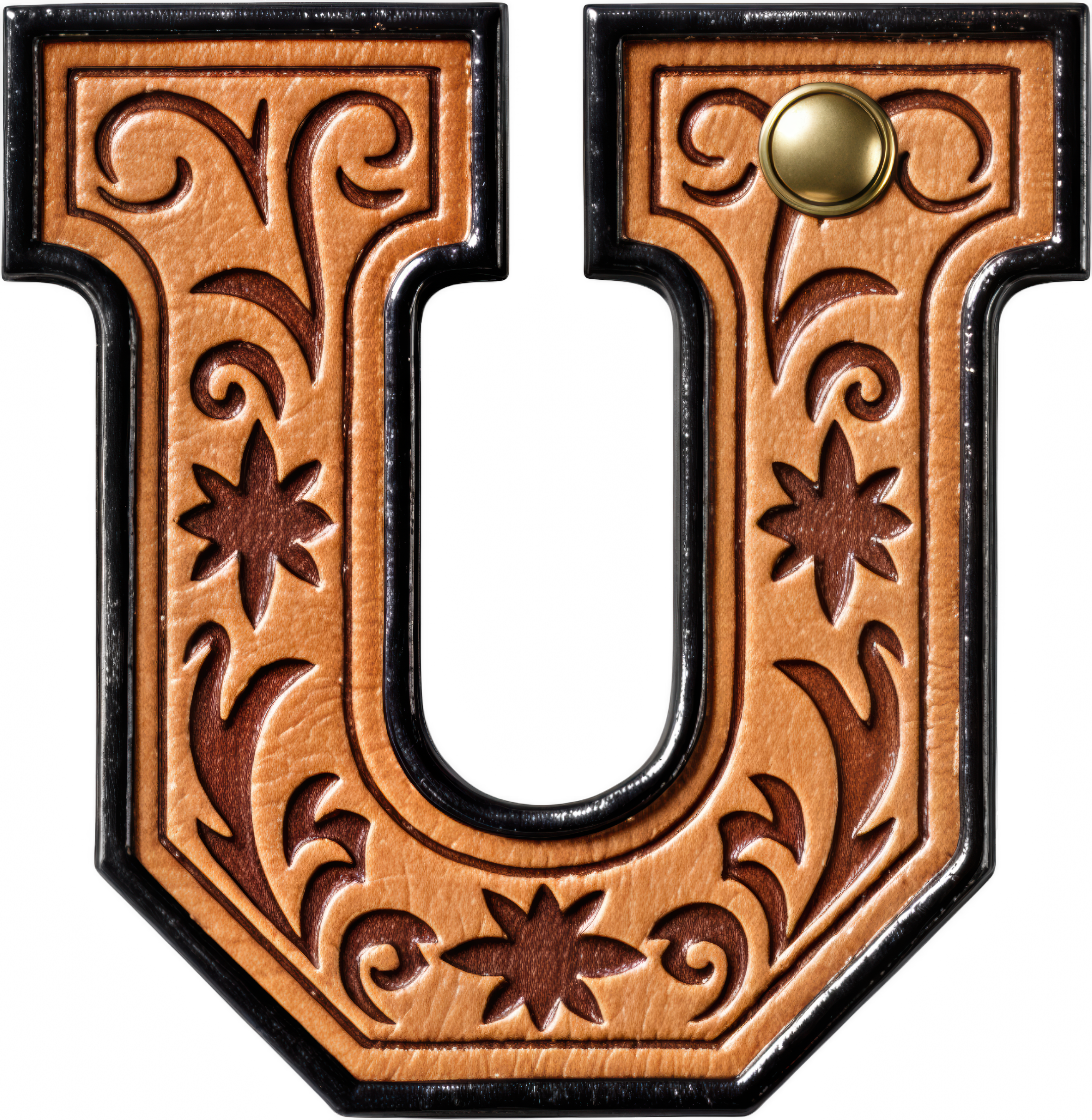 Baha Ranch Monogrammed Initial Western Leather Look Saddle Longhorn Cowboy Cowgirl Kitchen Dish Towels Made in America